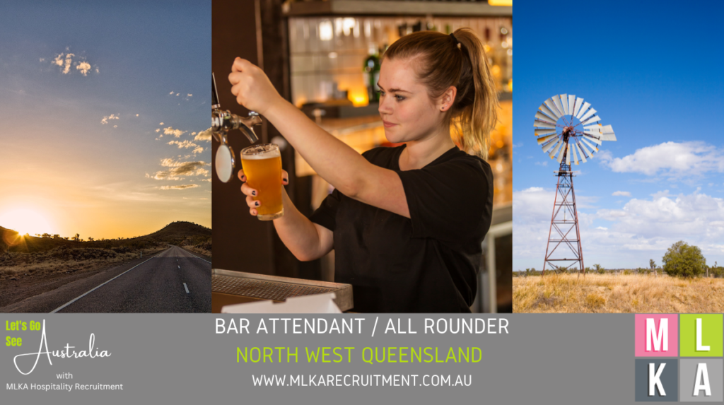 MLKA Live In Bar Attendant All-Rounder Vacancy - North West Queensland